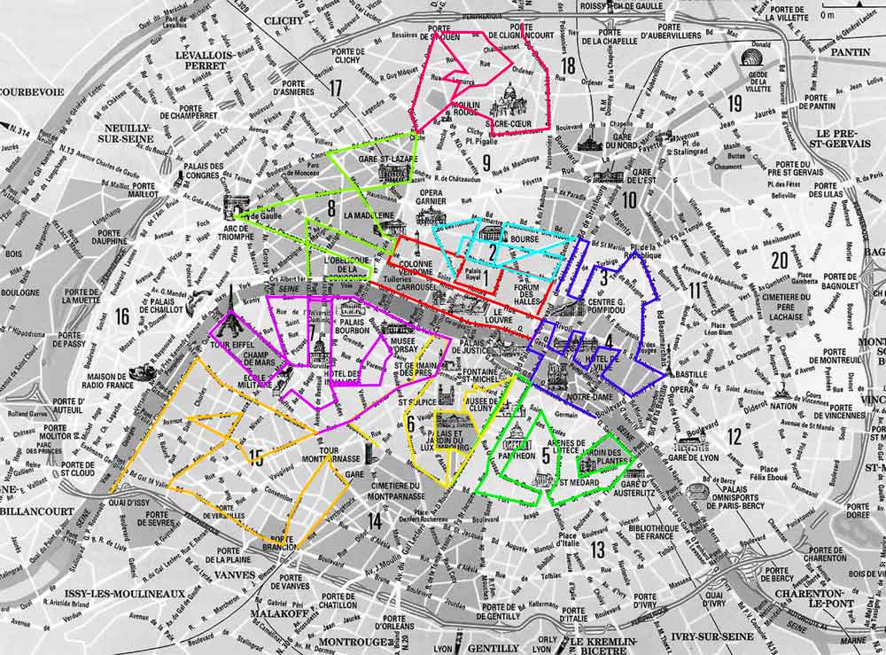 Itinéraires des velos publicitaires Paris